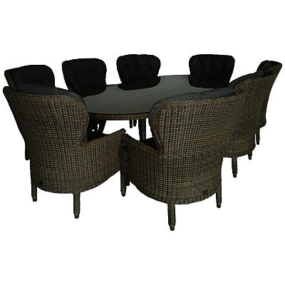 4 Seasons Outdoor Buckingham 8-Seater Oval Dining Set Pure